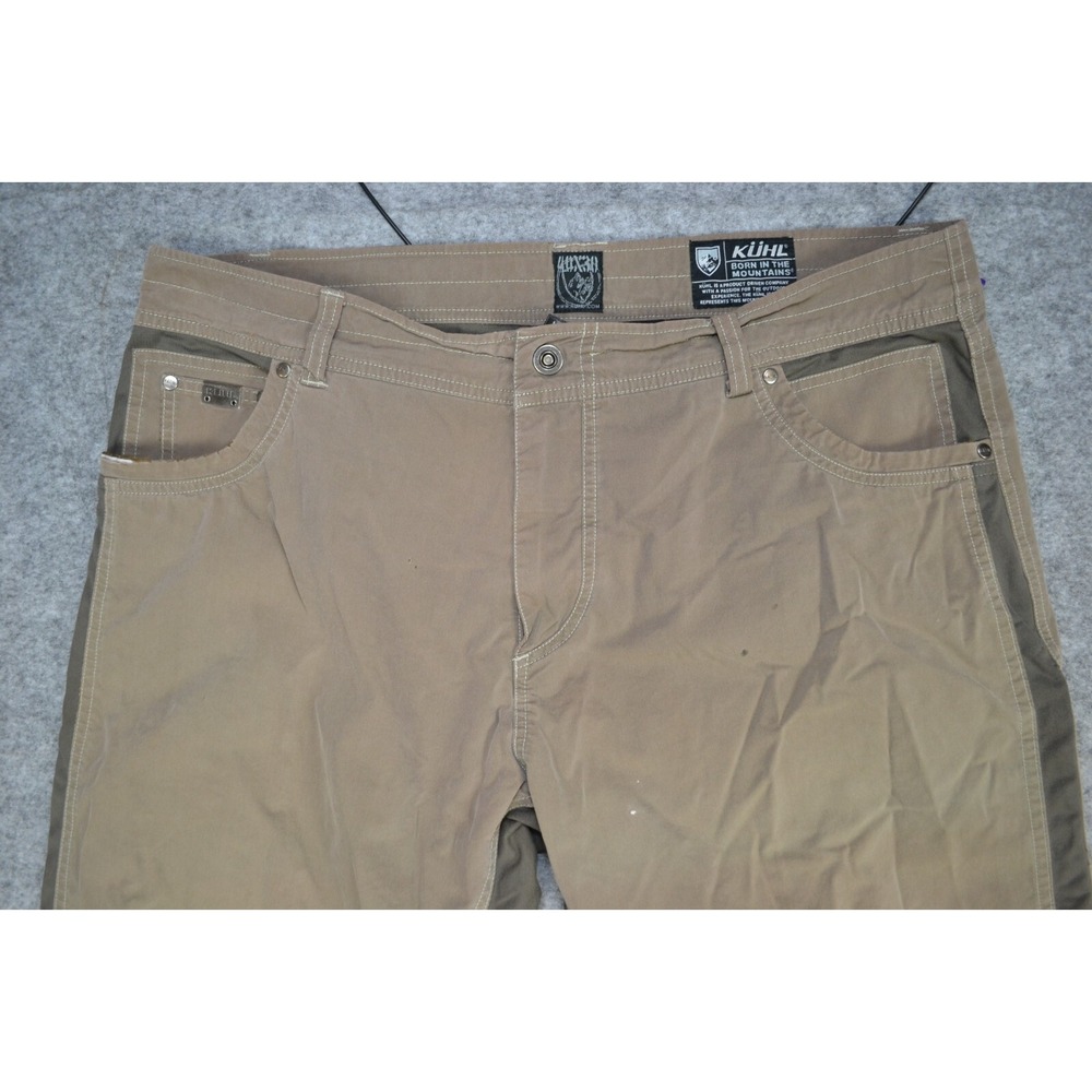 Kuhl Radikl Pants Mens 40x30 Beige Patent Pending Logo 5-Pockets Straight Leg - Picture 2 of 16